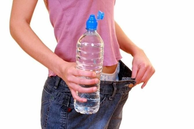 The amount of water required per day for weight loss